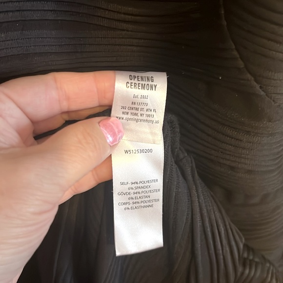 M Black Bodycon Dress V Neck Spaghetti Straps Stretchy Fabric MIDI Side Zipper - Picture 10 of 13